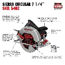 Sierra Circular 7" 1400w - 6.000rpm Skil