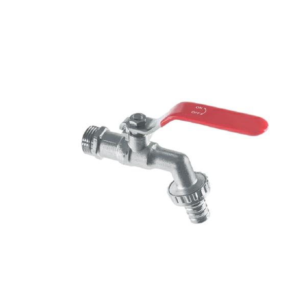 CANILLA ESFERICA NIQUELADA VALVULA BRONCE MANIJA LARGA 1/2'' x UNIDAD