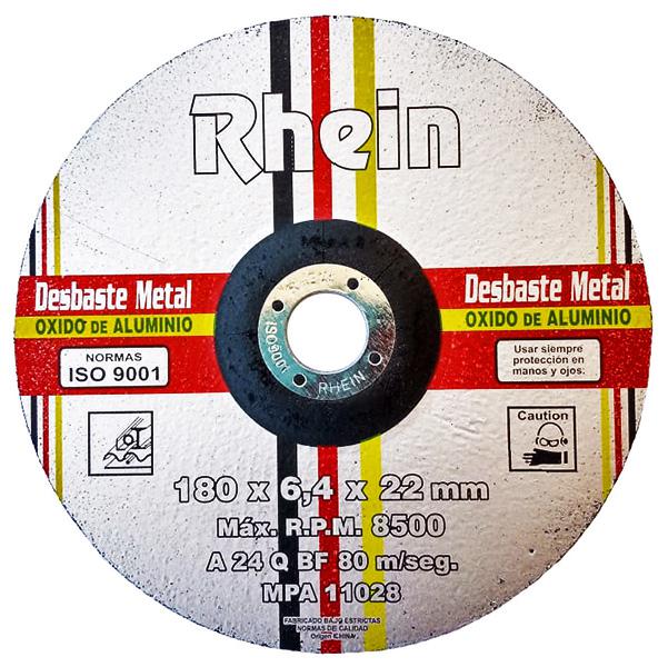 DISCO DESBASTE CENTRO DEPRIMIDO OX. ALUMINIO 7'' 180 x 6.4 x 22 x UNIDAD