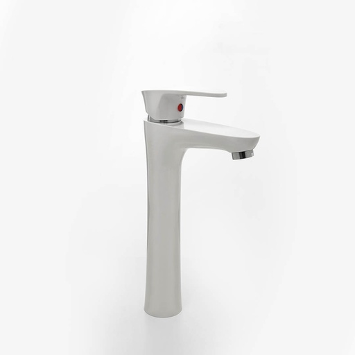 [7160] LAVATORIO DOHA ABS BLANCA PICO ALTO 280MM RECTO*