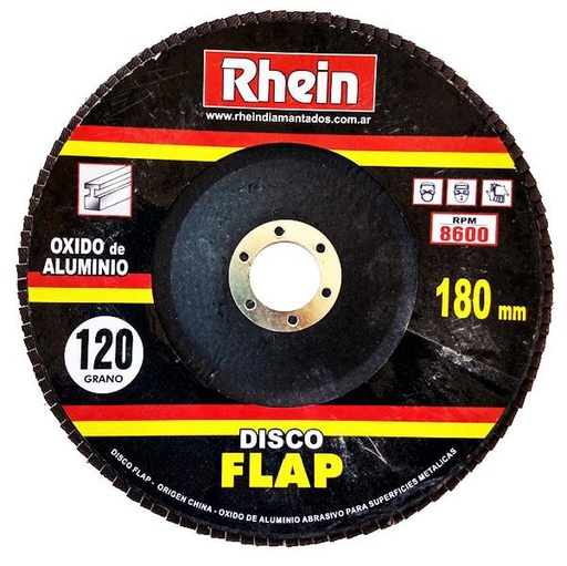 [AB0041] DISCO FLAP OXIDO DE ALUMINIO 7'' 180 - GRANO 120