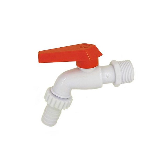 [SA0228] CANILLA ESFERICA PLASTICA MEDIA VUELTA Js 600 3/4'' x UNIDAD