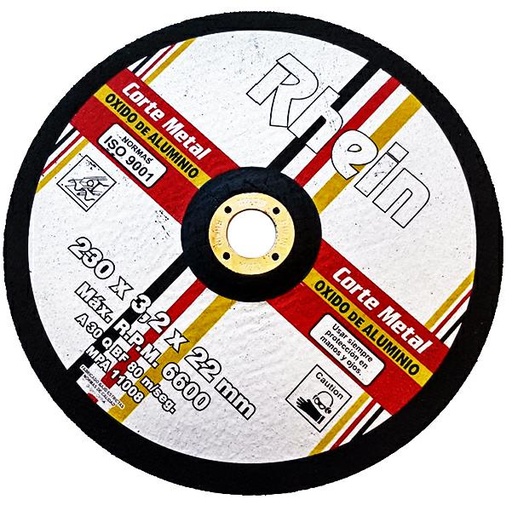 [AB0025] DISCO CENTRO DEPRIMIDO OXIDO ALUMINIO 9'' 230 x 3.2 x 22 x UNIDAD