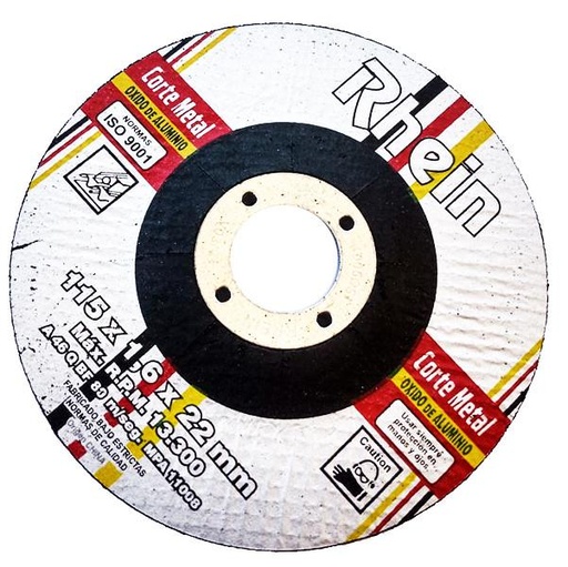 [AB0044] DISCO PLANO OXIDO ALUMINIO   4.5'' 115 x 1.6 x 22 x UNIDAD