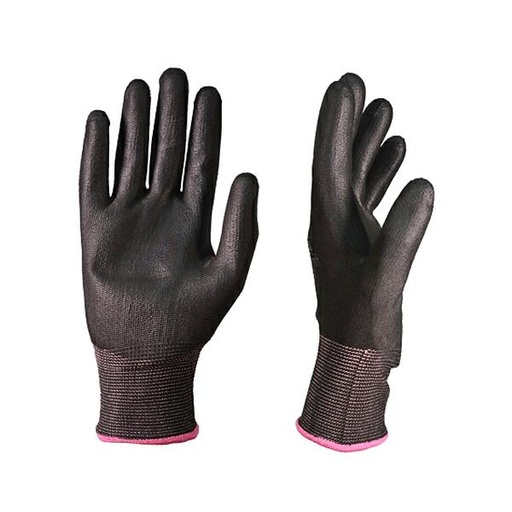 [FE3409] GUANTE TEJIDO SIN COSTURA RECUBIERTO PUÑO NEGRO ESPUMADO T. 10 x UNIDAD