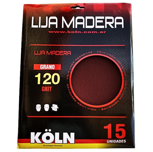 [AB0114] LIJA PARA MADERA GRANO 120 x UNIDAD