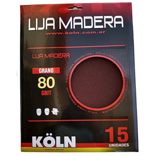 [AB0105] LIJA PARA MADERA GRANO 80 x UNIDAD