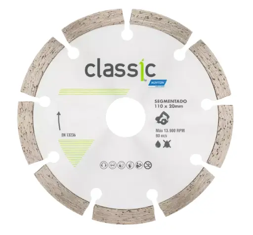 [DDSCL110] Disco Diamantado Segmentado Classic 110 x 22,33mm